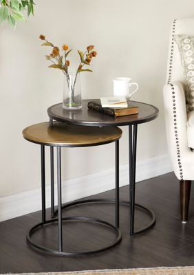 Industrial Aluminum Accent Table - Set Of 2