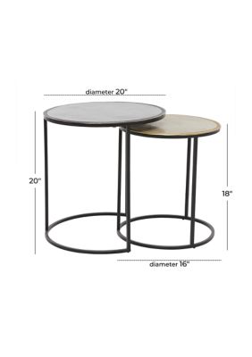 Industrial Aluminum Accent Table - Set Of 2