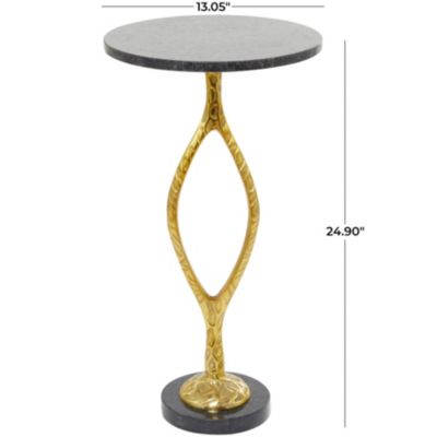 Transitional Aluminum Metal Accent Table