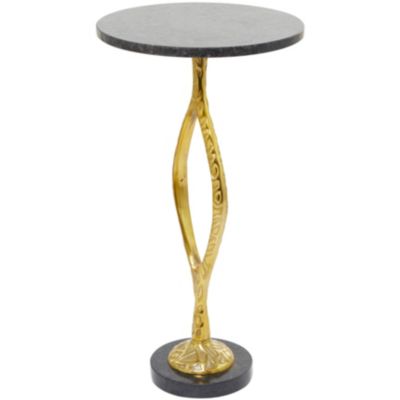 Transitional Aluminum Metal Accent Table