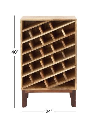 Modern Mango Wood Standing Wine Rack