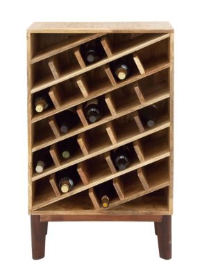 Modern Mango Wood Standing Wine Rack