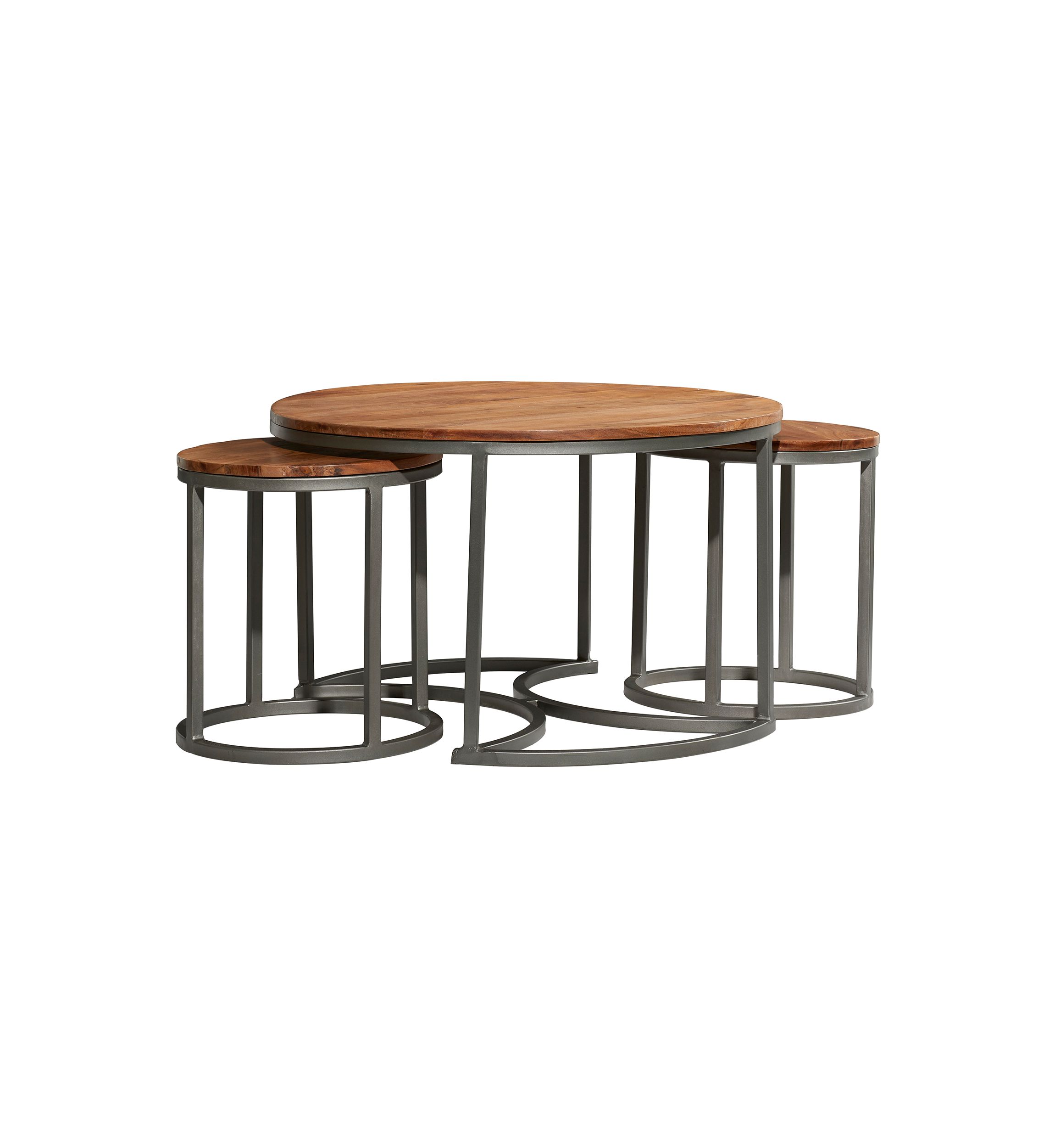Contemporary Wood Coffee Table - Set of 3