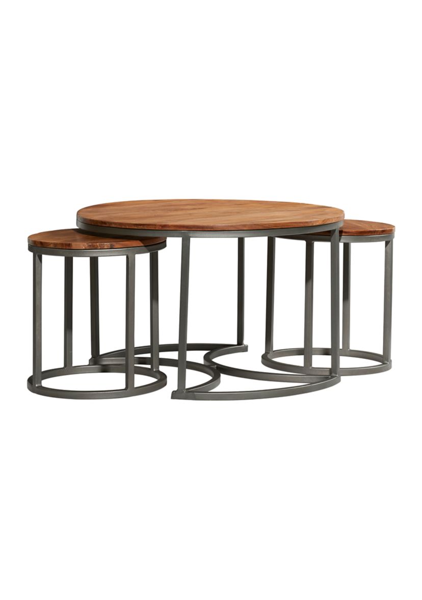 Contemporary Wood Coffee Table - Set of 3