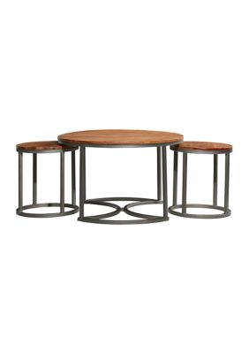 Contemporary Wood Coffee Table - Set of 3