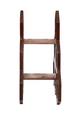 Brown Wood Contemporary Wine Rack