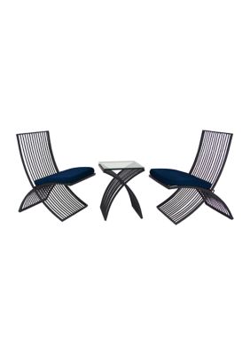 Eclectic Metal Outdoor Seating Set - Set of 3