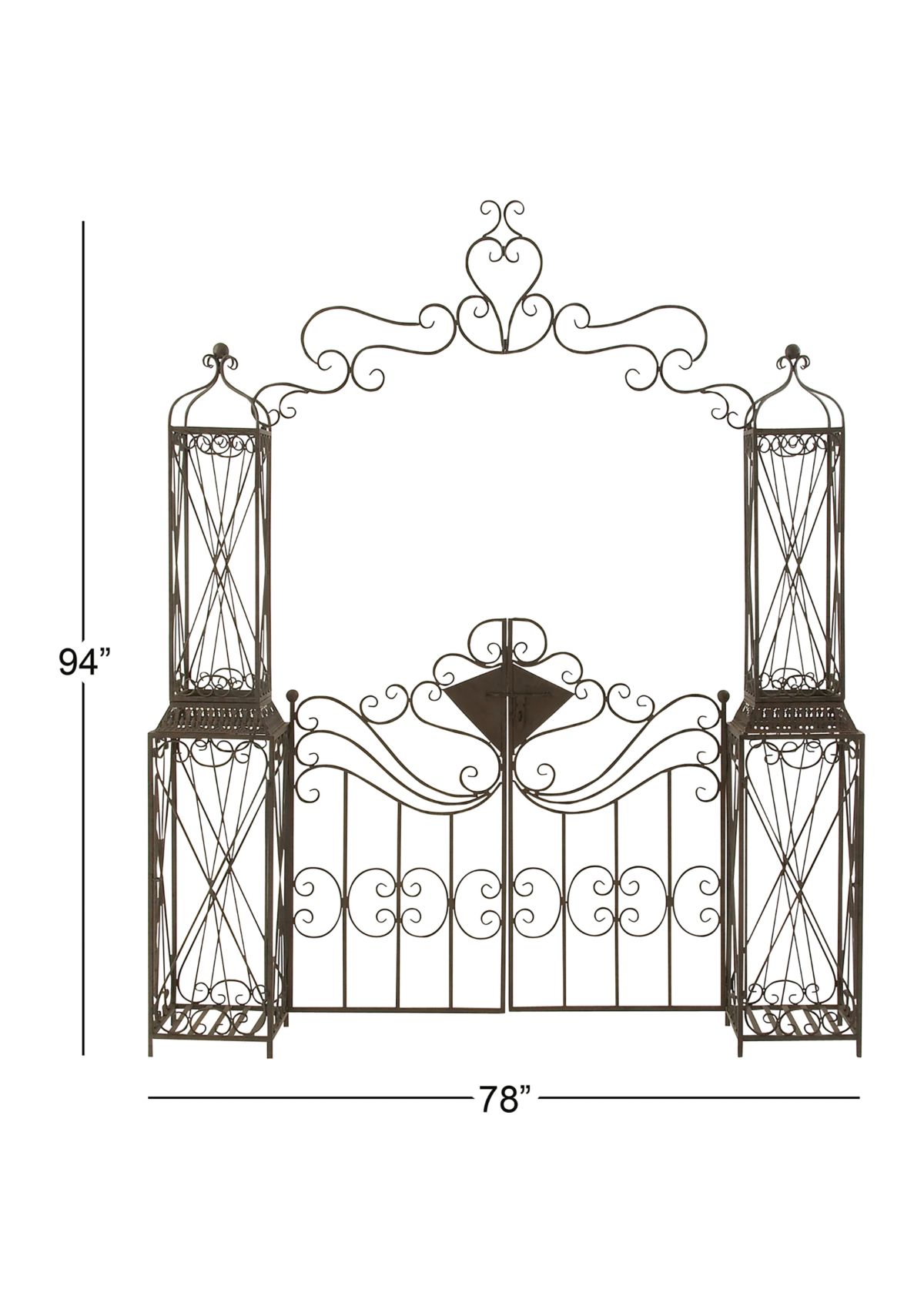 Traditional Metal Garden Arbor