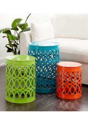 Contemporary Metal Accent Table - Set of 3