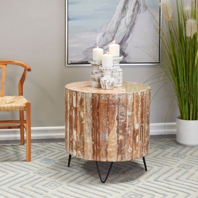 Rustic Mango Wood Accent Table