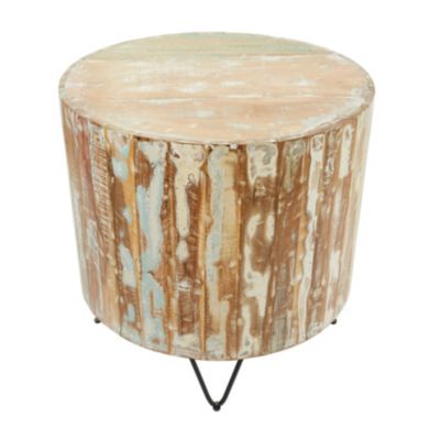 Rustic Mango Wood Accent Table