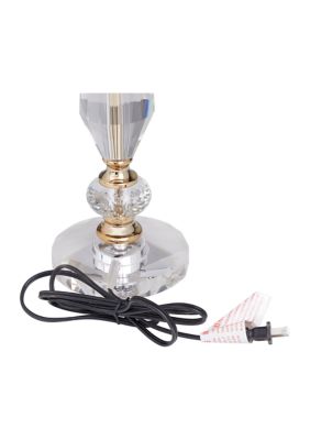 Chelsea Grove 27" Glass Buffet Lamp - Clear & White
