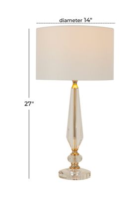 Chelsea Grove 27" Glass Buffet Lamp - Clear & White