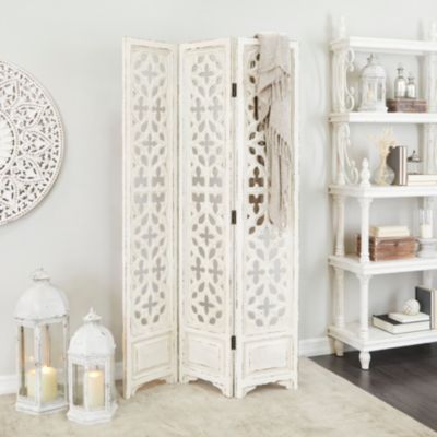 Country Cottage Wood Room Divider Screen