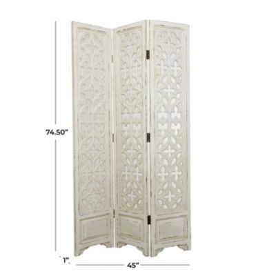 Country Cottage Wood Room Divider Screen
