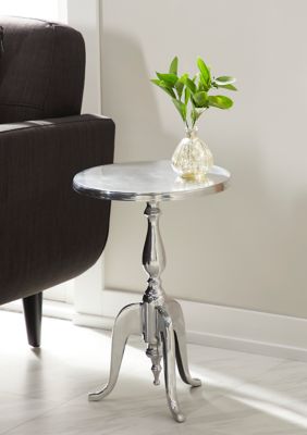Traditional Aluminum Metal Accent Table