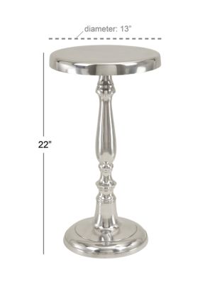 Traditional Aluminum Metal Accent Table