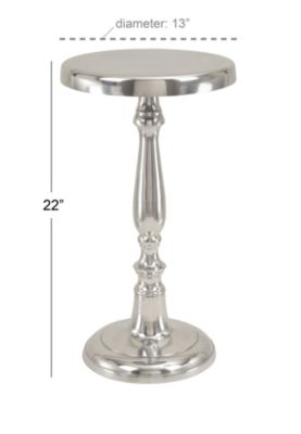 Traditional Aluminum Metal Accent Table