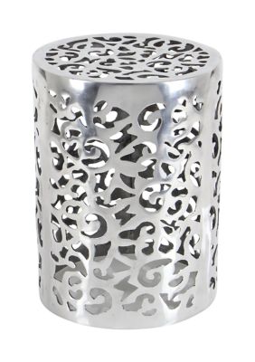 Contemporary Aluminum Metal Accent Table