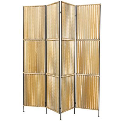 Natural Bamboo Wood Room Divider Screen