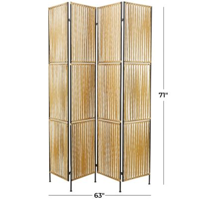 Natural Bamboo Wood Room Divider Screen