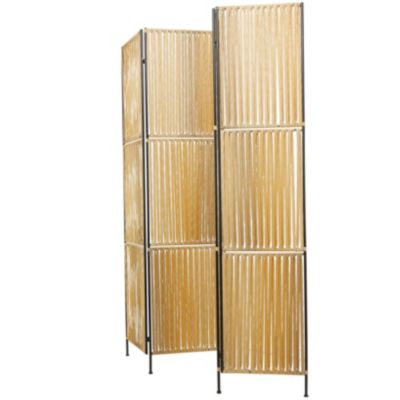 Natural Bamboo Wood Room Divider Screen