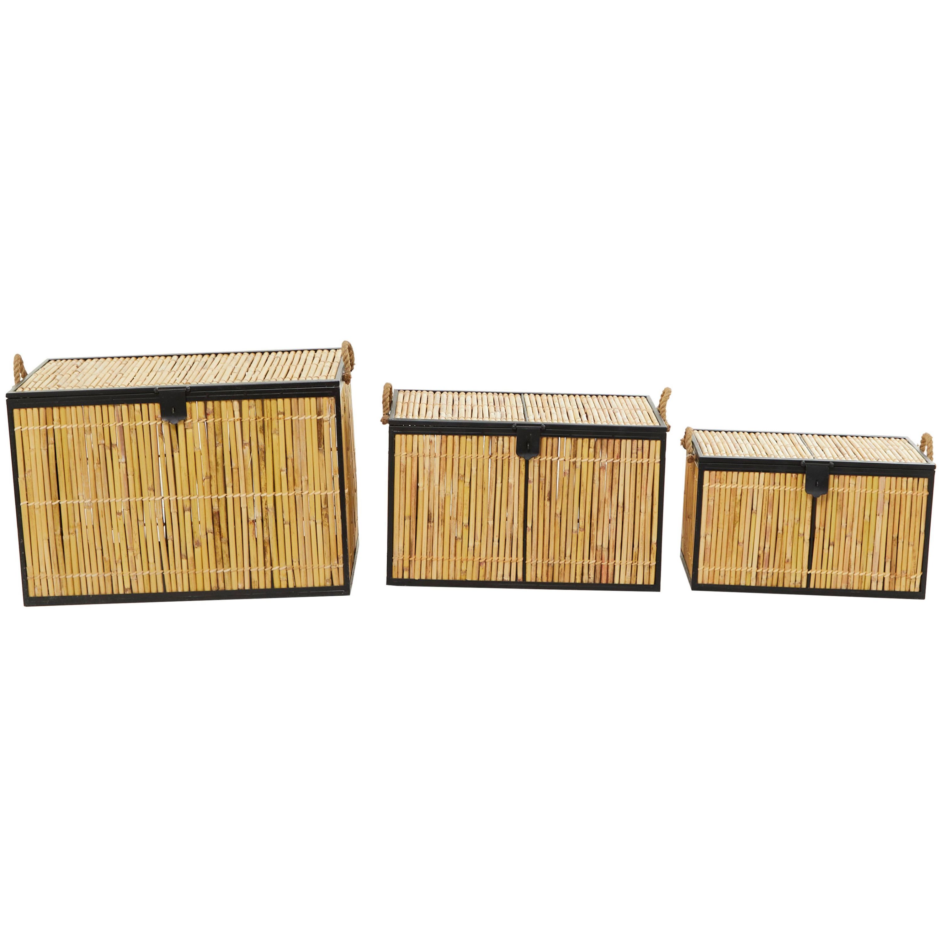 Natural Rattan Trunk - Set of 3