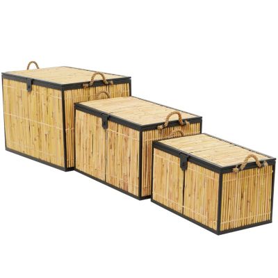 Natural Rattan Trunk - Set of 3