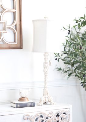 French Country Polystone Buffet Lamp