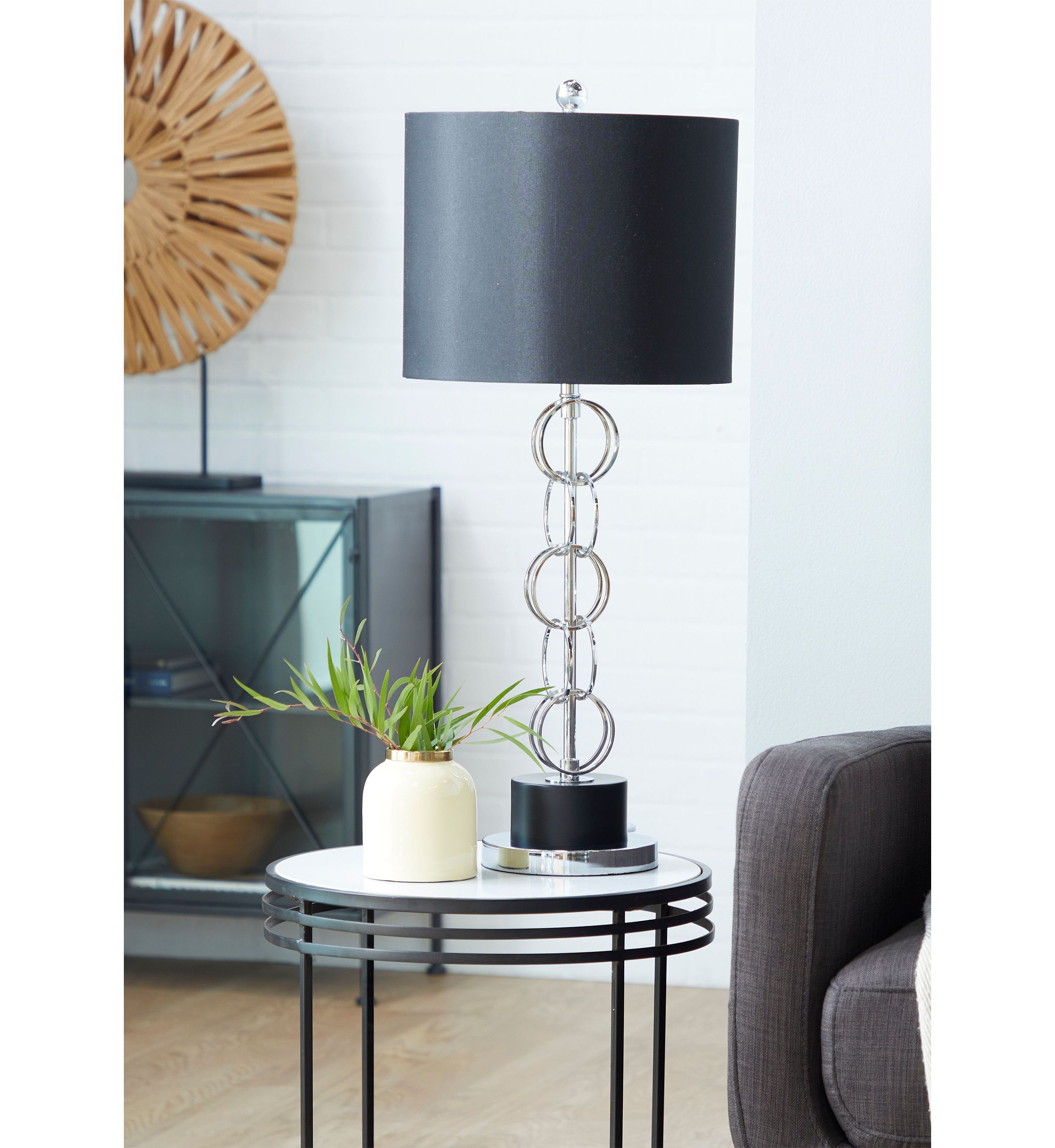 Contemporary Polystone Table Lamp