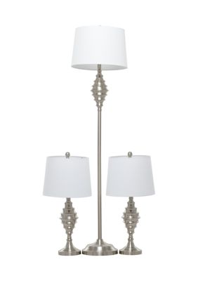 Coastal Metal Table Lamp - Set of 3