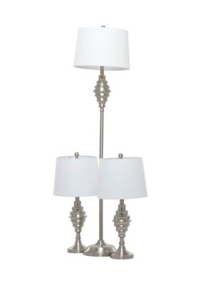 Coastal Metal Table Lamp - Set of 3