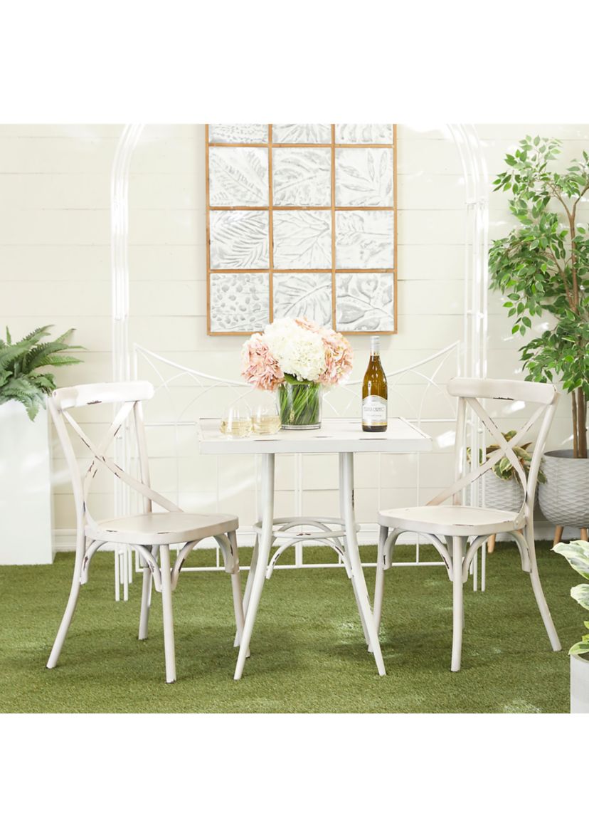 Farmhouse Iron Outdoor Dining Chair - Set Of 2