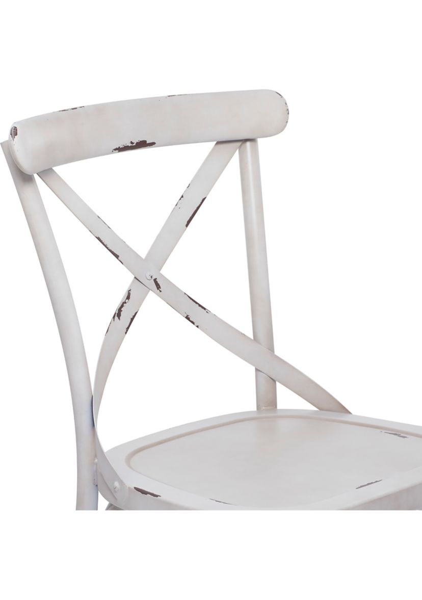 Farmhouse Iron Outdoor Dining Chair - Set Of 2