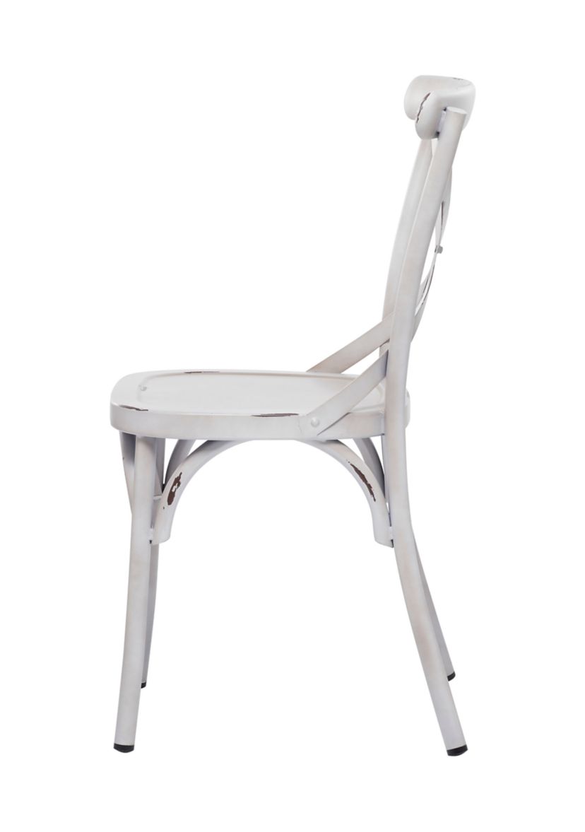 Farmhouse Iron Outdoor Dining Chair - Set Of 2