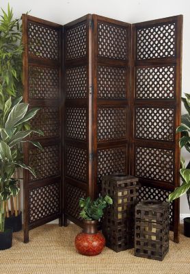Traditional Wooden Room Divider Screen