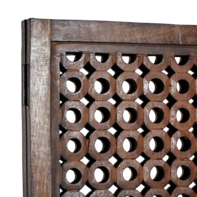 Traditional Wooden Room Divider Screen