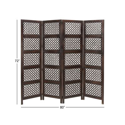 Traditional Wooden Room Divider Screen