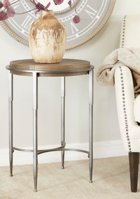 Industrial Metal Accent Table