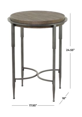 Industrial Metal Accent Table