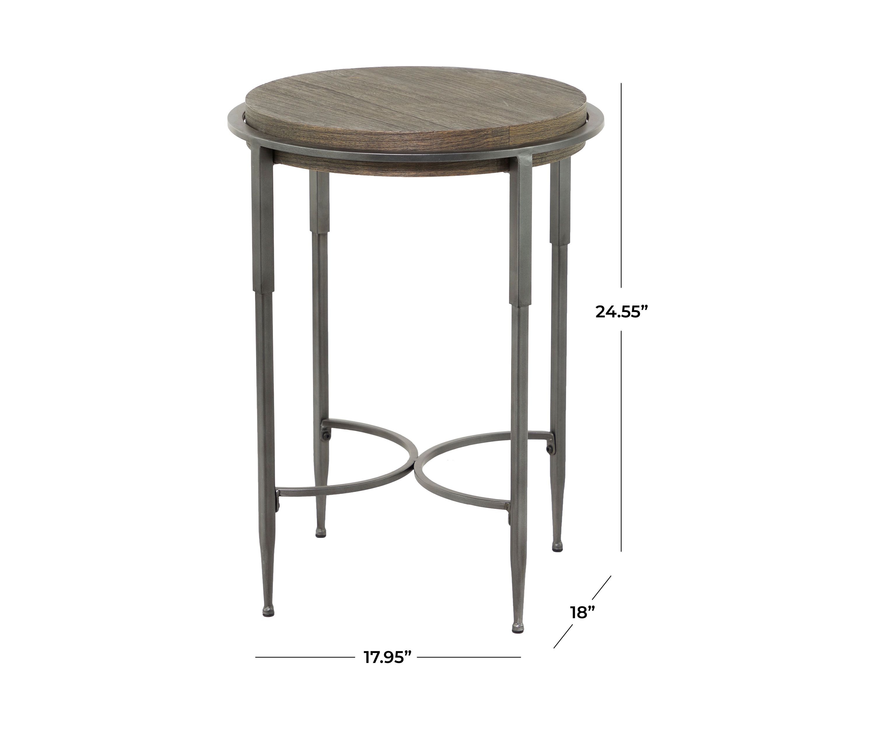 Industrial Metal Accent Table