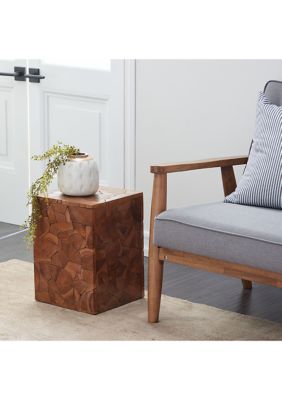 Contemporary Teak Wood Accent Table