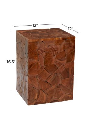 Contemporary Teak Wood Accent Table