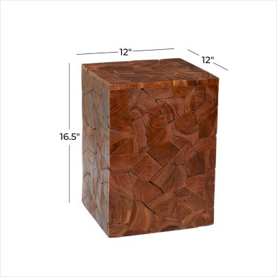 Contemporary Teak Wood Accent Table