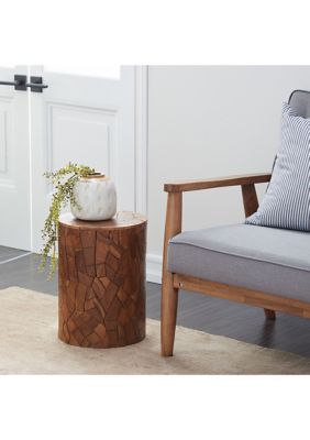 Contemporary Teak Wood Accent Table