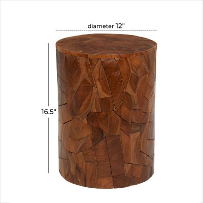 Contemporary Teak Wood Accent Table