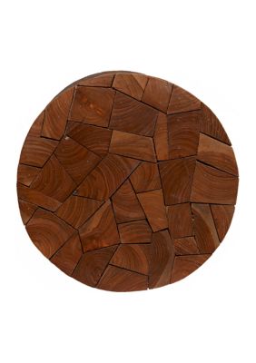 Contemporary Teak Wood Accent Table