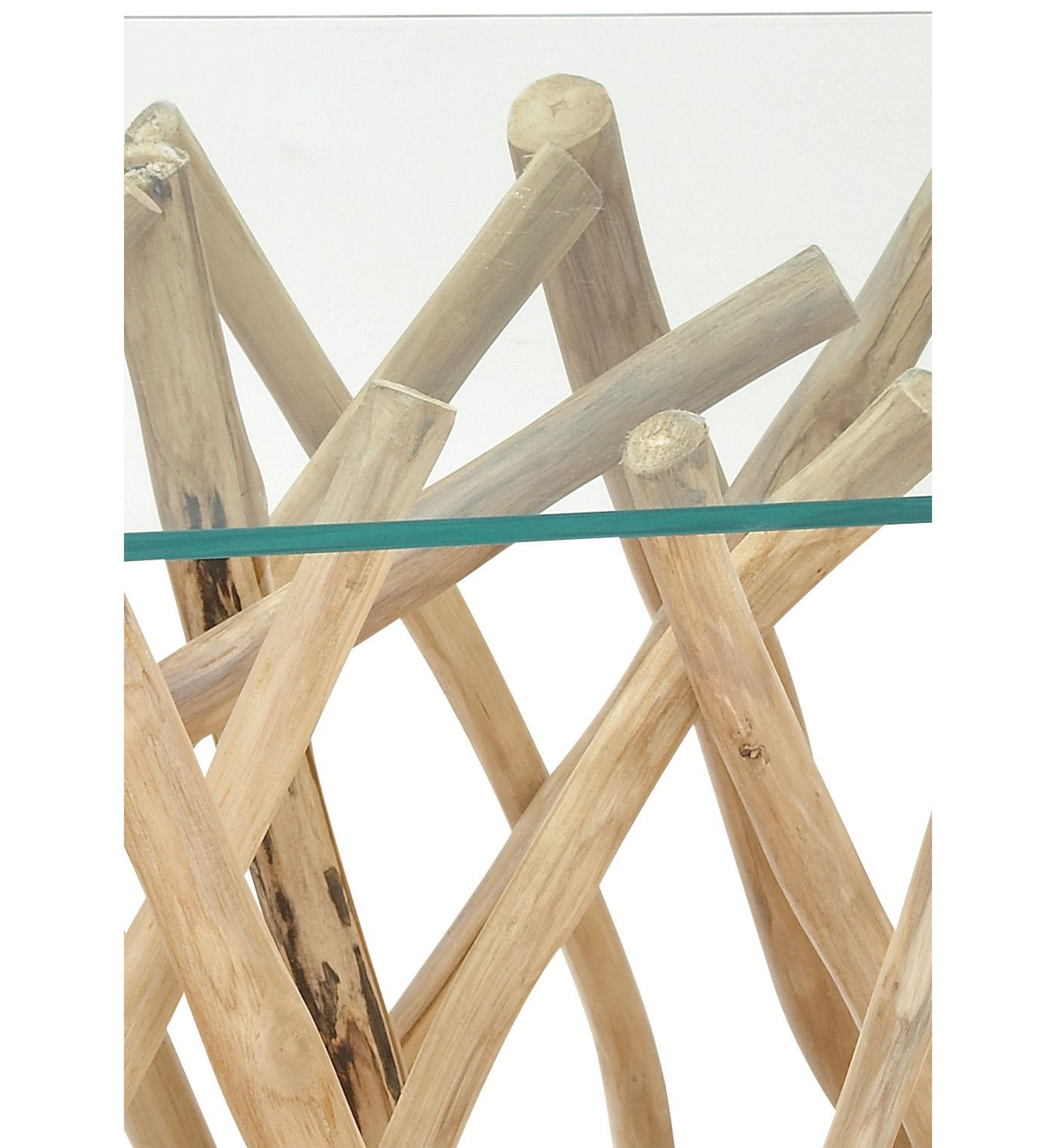 Contemporary Teak Wood Console Table