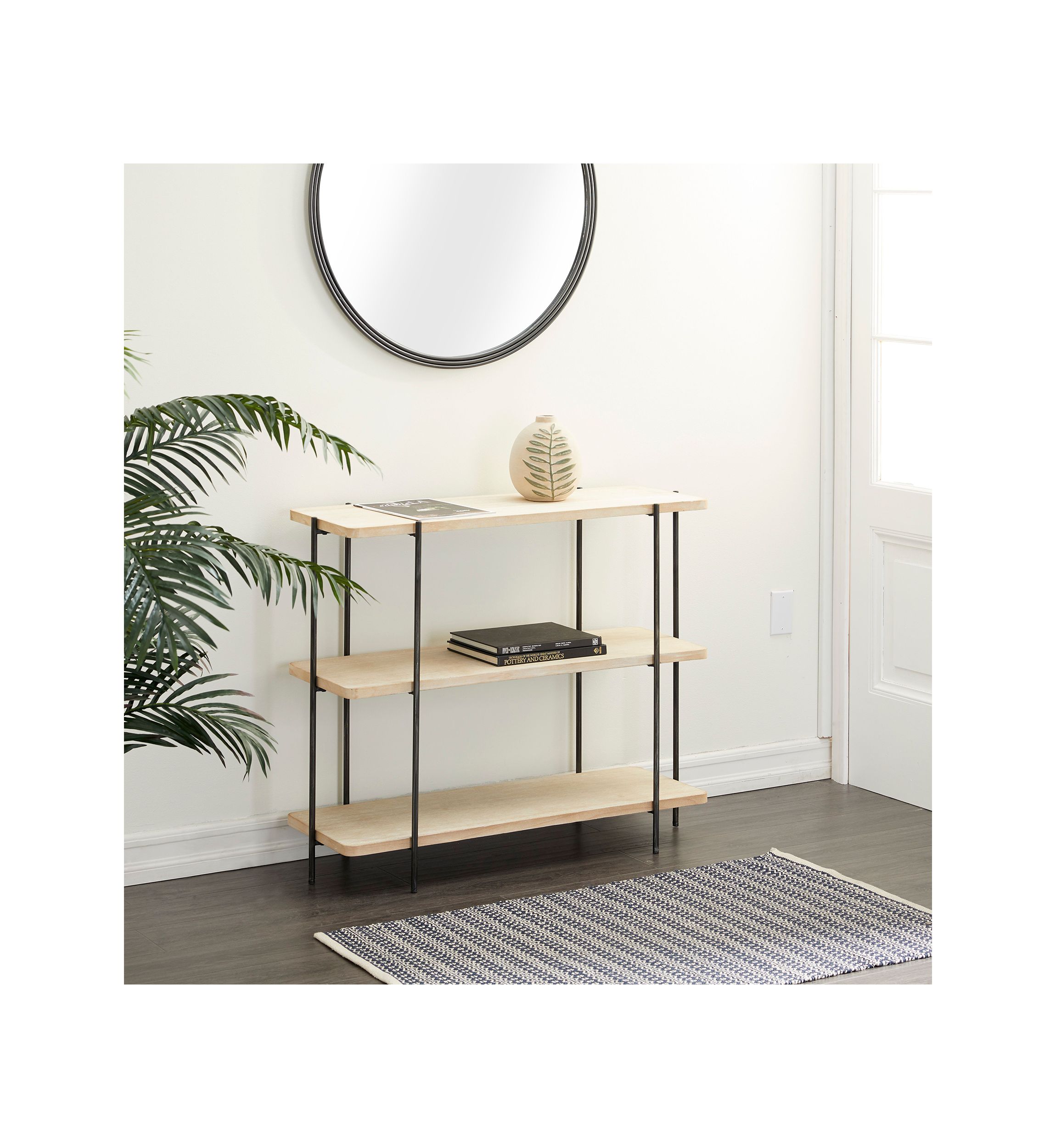 Contemporary Wood Console Table