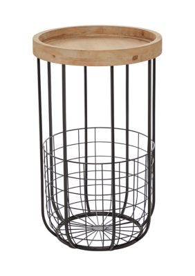 Industrial Metal Accent Table